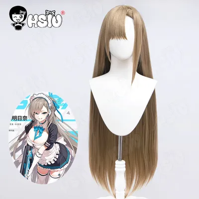 Itinose Asena Cosplay Wig Fiber synthetic wig Game Blue Archive cosplay「HSIU 」Light Linen Long