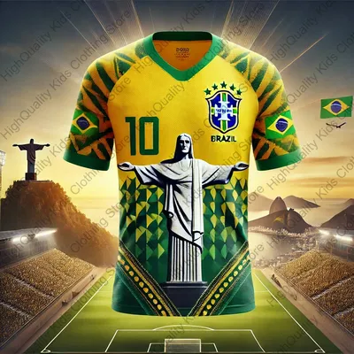2024 New Arrival ChatGPT AI Brazil #10 Jersey Football Jersey For Men Women Summer Soccer Training