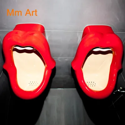 red lip urinal adult wall mounted back inlet urine devic for hotel bar washroom sanitary pissing