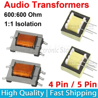 2PCS EI14 ED8 Type Audio Transformer 600:600 Ohm 1:1 Isolation Digital Signal Nickel Permalloy High
