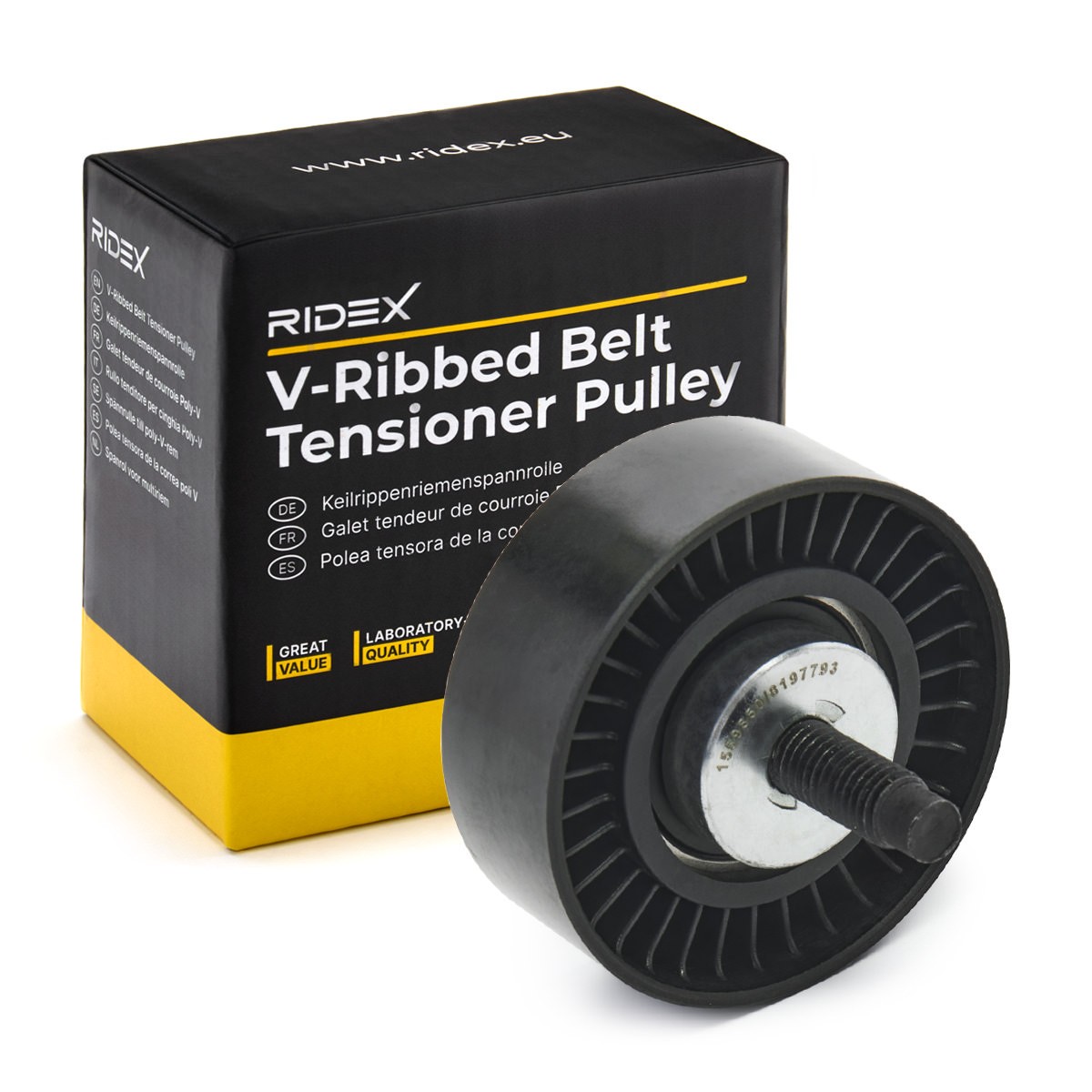 RIDEX Umlenkrolle FIAT,PEUGEOT,CITROËN 312D0088 575176,96318474,0000575176 Führungsrolle,Umlenk-/Führungsrolle, Keilrippenriemen 9631847480,1613837680 Image