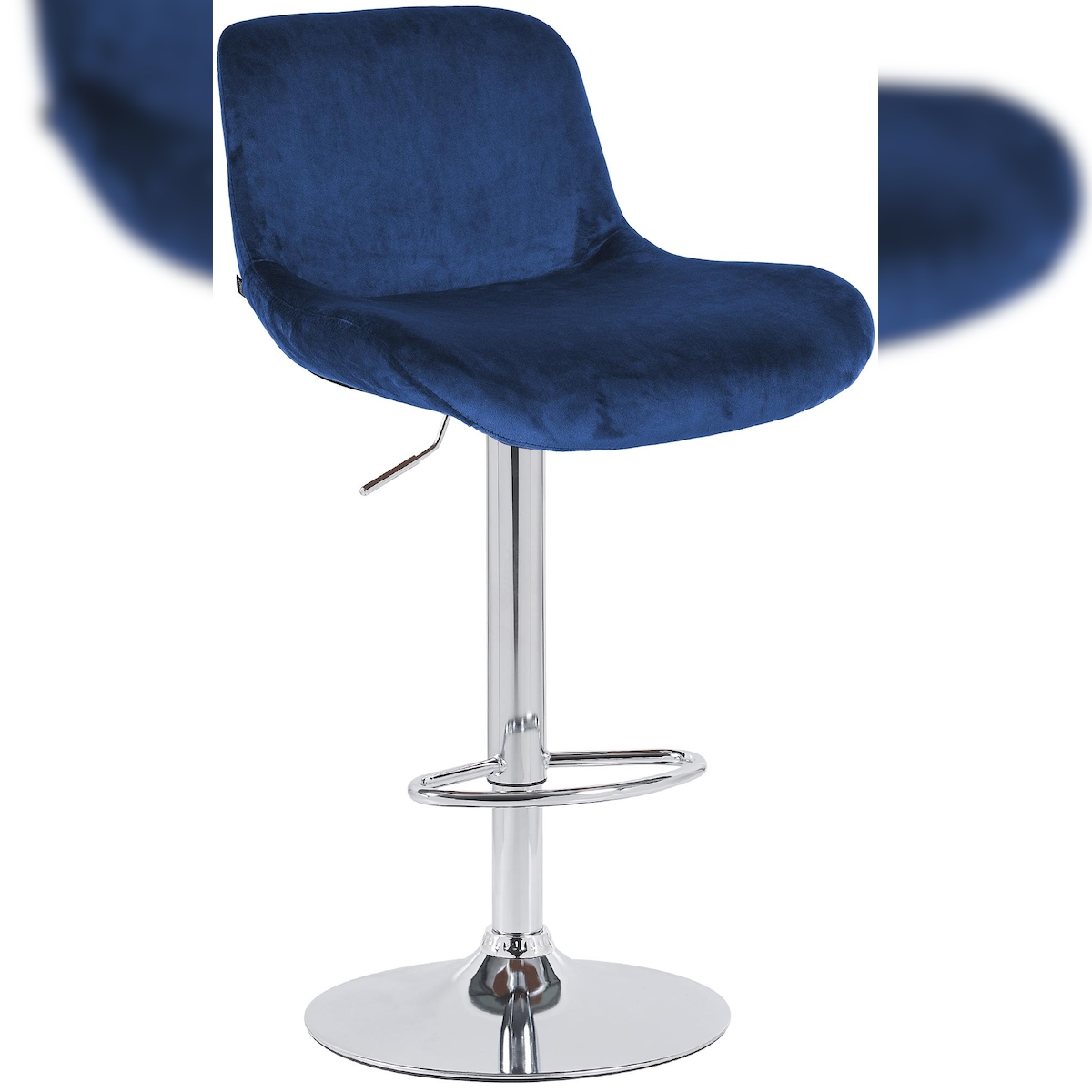 CLP Barhocker Solon Chrom blau/Samt Image