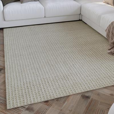 Teppich WECON HOME "Hamptons THIRTY", beige (creme weiß), B:160cm H:17mm L:230cm, Polyester, Teppiche, Läufer, Kurzflor, Wohnzimmer, Schlafzimmer, elegant, robust, kariert Image