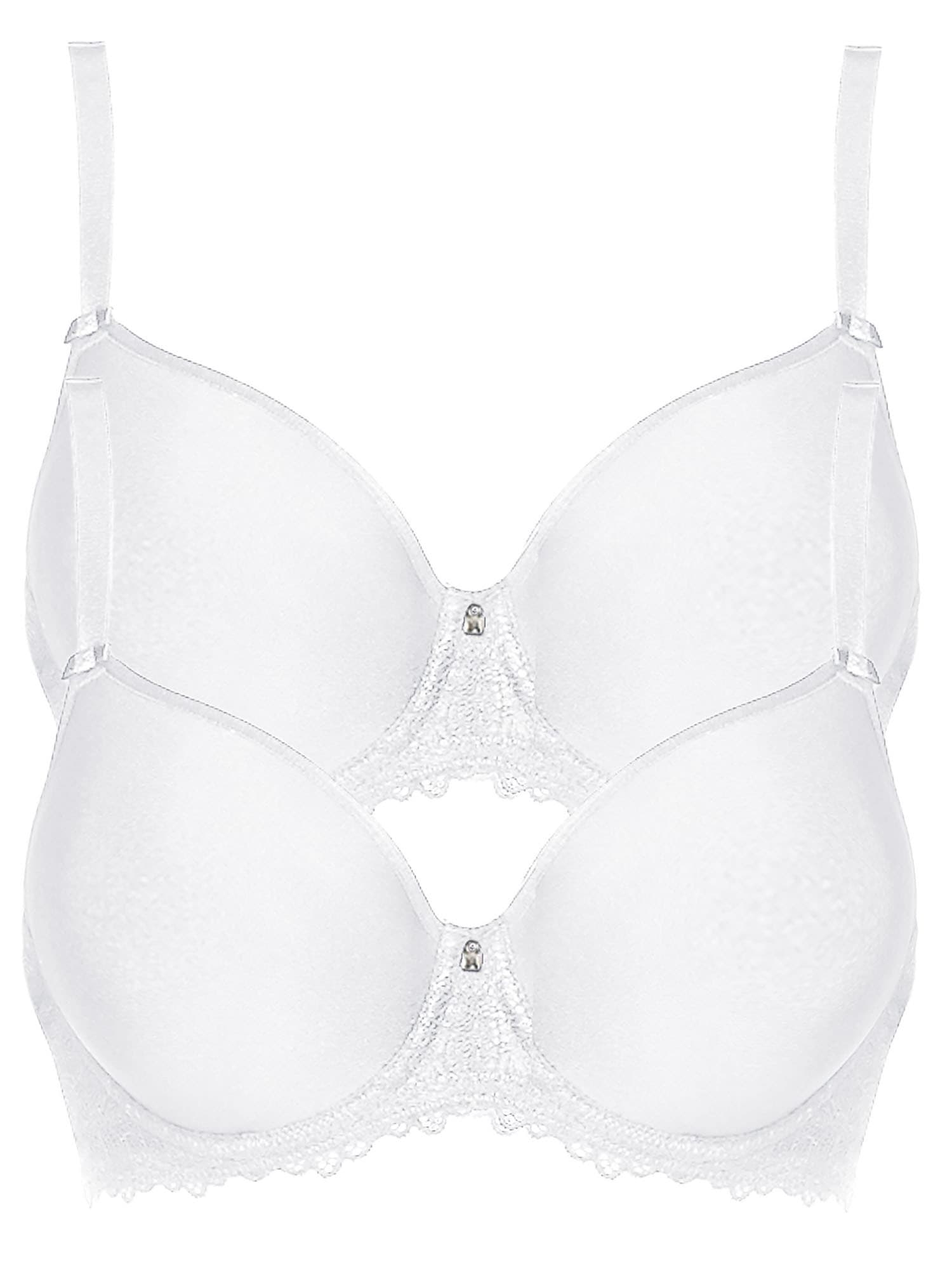 T-Shirt-BH VIANIA "2er Pack Spacer Bügel BH Leni", Damen, Gr. 95, Cup E, beige (champagner champagner), Stoff, Obermaterial: 46% Polyamid PA. 45% Polyester PES. 9% Elasthan EL., BHs T-Shirt-BH Image