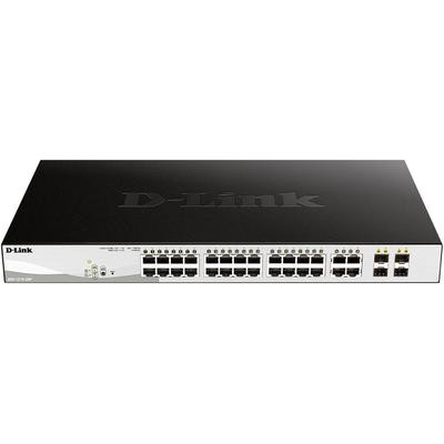 D-LINK Netzwerk-Switch "DGS-1210-28P 28-Port Layer2 PoE Gigabit Smart Managed", schwarz, B:36,5cm H:9cm, Netzwerk-Switches