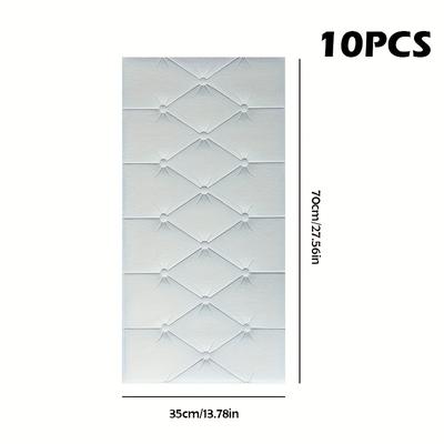 TEMU 10pcs 27.56×13.78 In Pack Bumper Wallpaper, Waterproof And Moisture-proof Self-adhesive Wall Stickers For Bedroom, Living Room Background Wall Decoration Image
