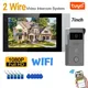 Sistema di campanello video Wifi domestico a 2 fili Videocitofono 1080P Videocitofono touch screen da 7 pollici Audio bidirezionale Sblocco APP TUYA