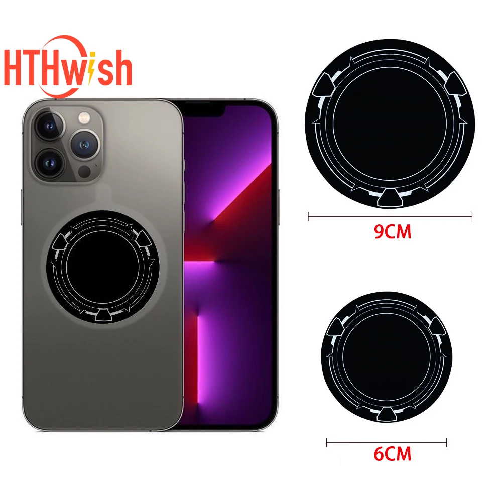 6CM 9CM Telefon Ring Spiel Kühler Metall Platte Blatt Aufkleber Für Magsafe Für IPad Tablet PC iPhone 12 14 15 Pro Telefon Zubehör Image