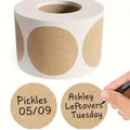 2.5/3.8/5 cm 500 Pz/rotolo Kraft Rotondo Adesivi Etichette Autoadesive Adesivo di Carta Classificazione Nome Etichette Adesive Personalizzate
