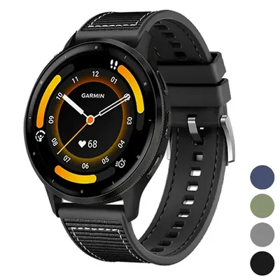 22 mm Verbund-Nylonarmband für Garmin WATCH Silikonband Venu 3/2 Forerunner 265 255 Music Image