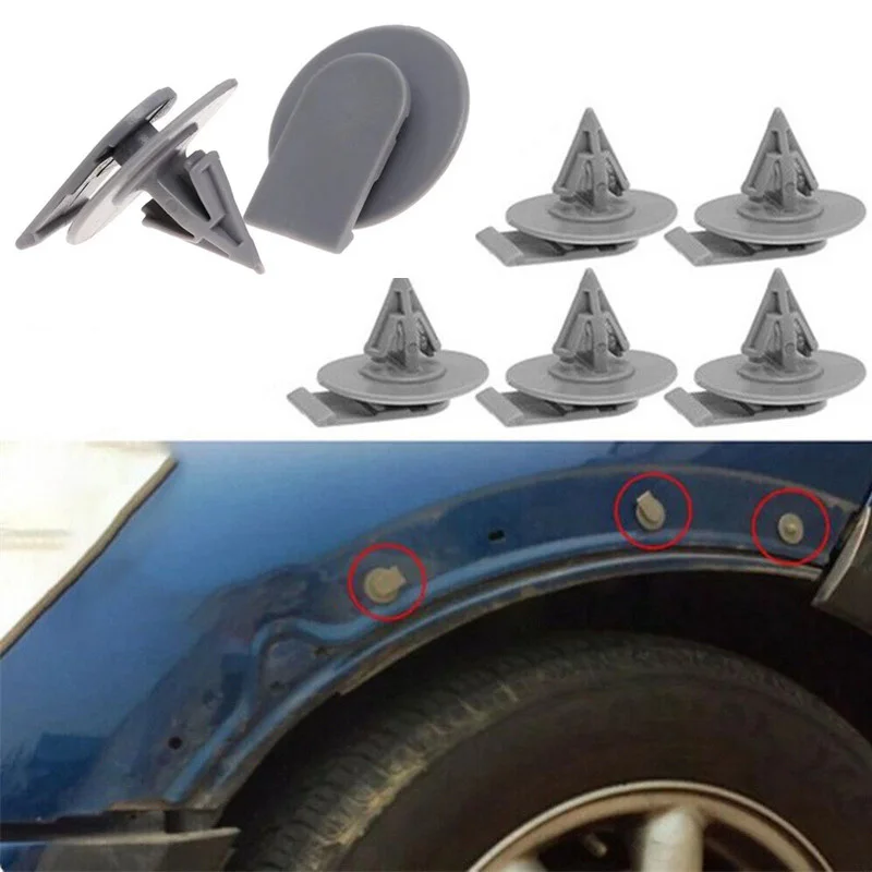 10 Stück Auto-Radkasten-Zierklammern, Befestigungselemente, graue Halterungen für BMW Mini Cooper R50 R52 R53 R56 F56, Auto-Innenraum Ajist Nadalра Image