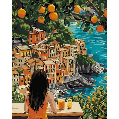 Malen nach Zahlen auf Leinwand Orangenbaum, 40 x 50 cm