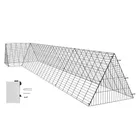 VEVOR Enclos pour poulailler, 400 x 100 x 61,5 cm, tunnels à poules pour la cour, poulailler portable pour l’extérieur avec cadres d’angle, cages à poulet adaptés aux poulets, canards et lapins