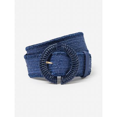 J.McLaughlin Women's Millie Grasscloth Belt Navy, Size Extra Small/Small