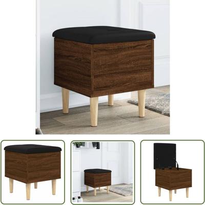Sitzbank mit Stauraum Braun Eichen-Optik 42x42x46 cm - Wohnzimmer Dekoration - Stauraumbank Image