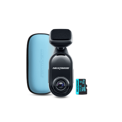 Nextbase Piqo 2K Bundle – Compact 2K Dash Cam + 32GB microSD & Protective Pouch, WiFi, Smart Parking Mode, Bluetooth, GPS, SOS Emergency