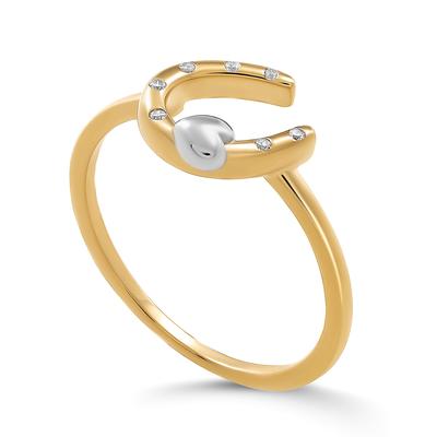 Orphelia 'Aurora' Damen-Ring aus 925er Sterlingsilber – Silber/Gold ZR-7525/G Image