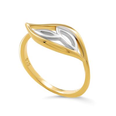 Orphelia 'Charlotte' Damen-Ring aus 925er Sterlingsilber – Silber/Gold ZR-7523/G Image
