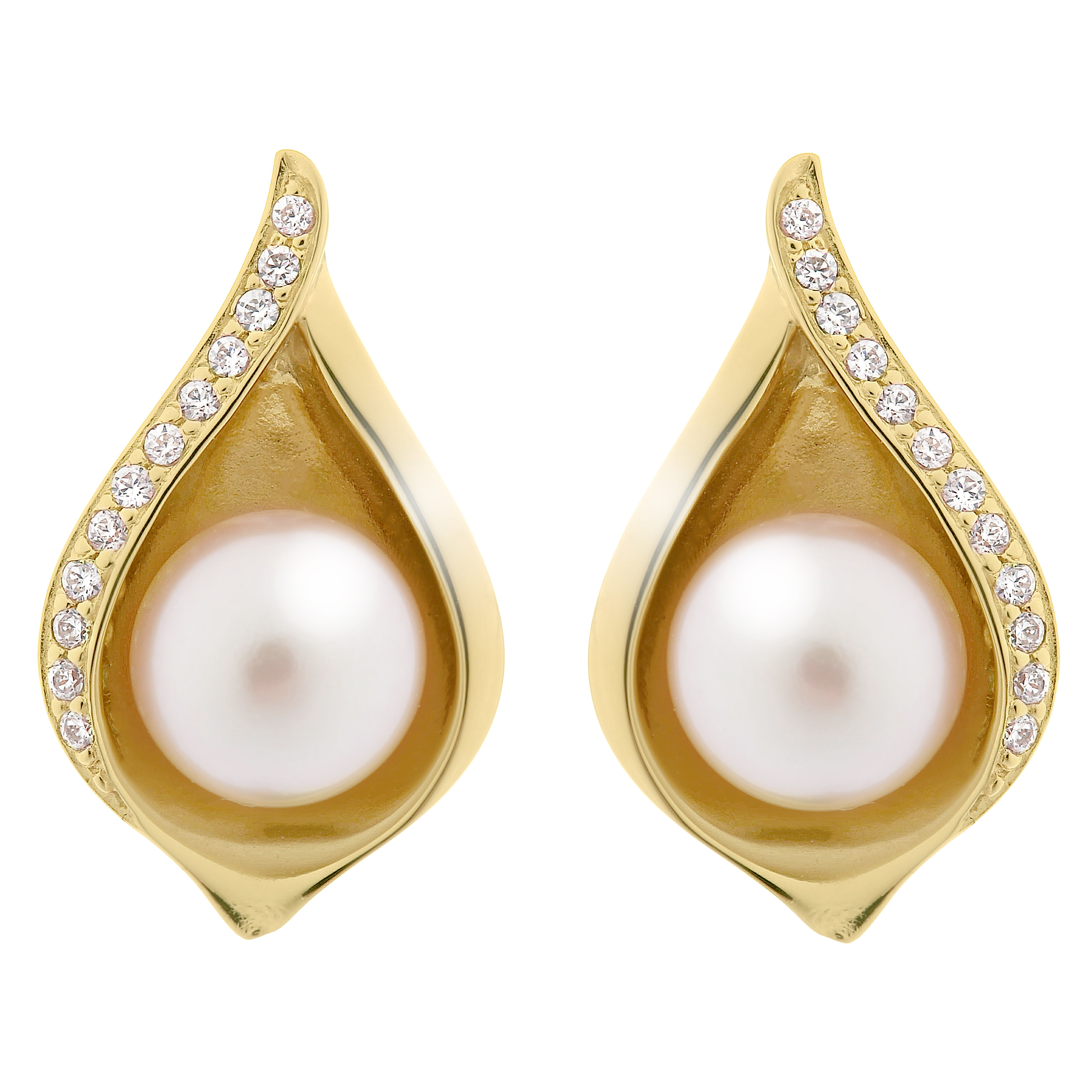 Orphelia 'Sophia' Ohrstecker für Damen, 925 Sterlingsilber, Gold ZO-7234/G Image