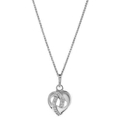 Orphelia 'Amore' Damen-Anhänger aus 925er Sterlingsilber mit Kette – Silber ZH-7577 Image