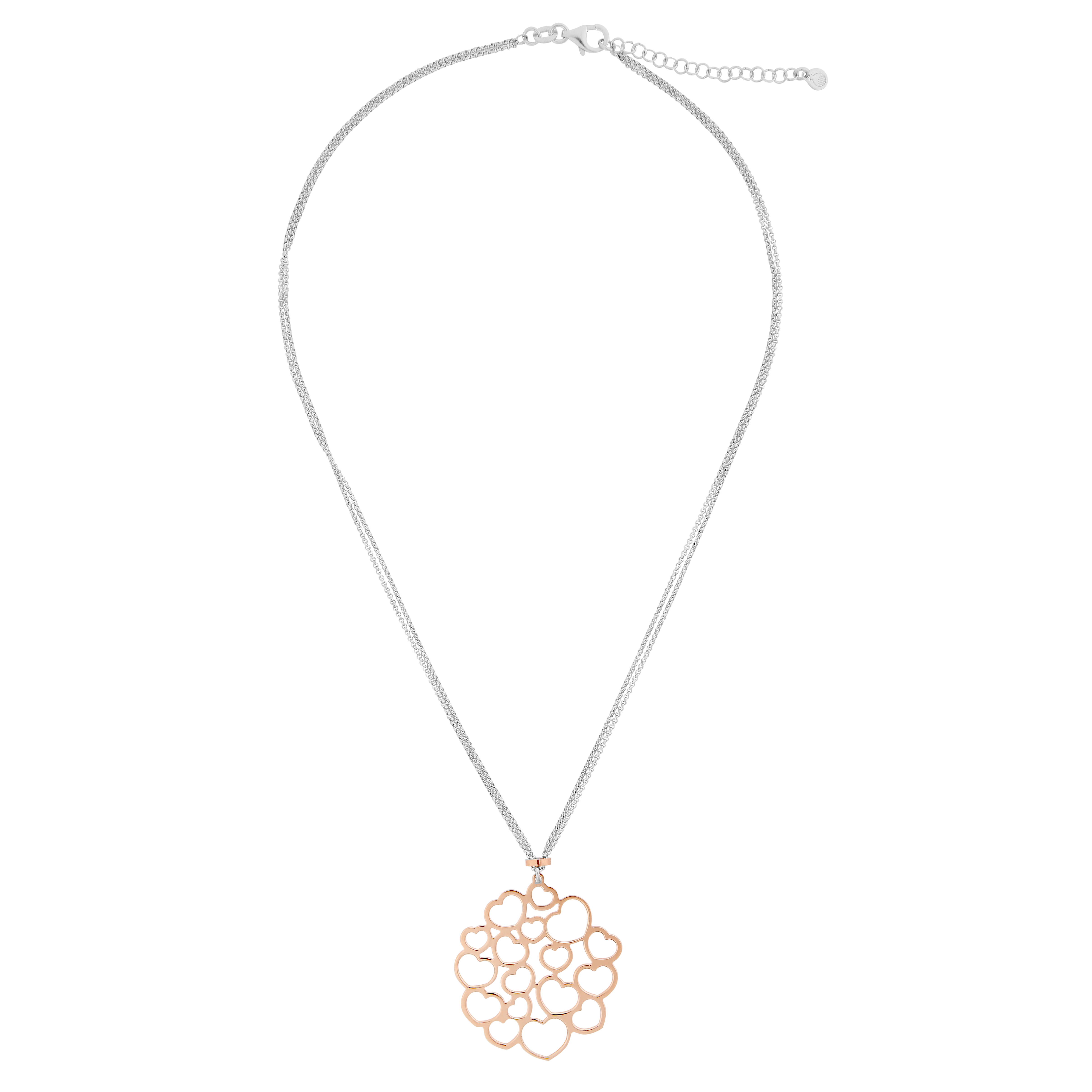 Orphelia 'Maliya' Damenkette mit Anhänger aus 925er Sterlingsilber, Silber/Rosé, ZK-7388 Image