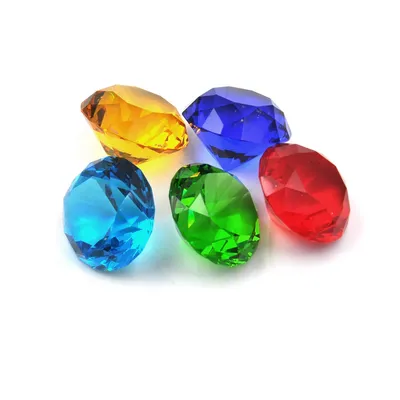 1pc Clear Diamond Crystal Faceted Cut Shape Paperweights Glass Giant Diamond Jewel Gem Home Decor