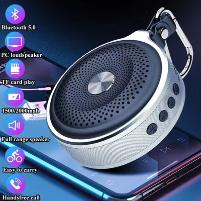 Mini Bluetooth Speaker Outdoor Hifi Subwoofer Portable Hands-free Call Music Sound Box TF Card MP3