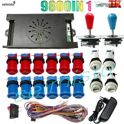 9800 In 1 Pandora Saga Dx Kit 2 Player Arcade Diy Kit Arcade American joystick and button add Game