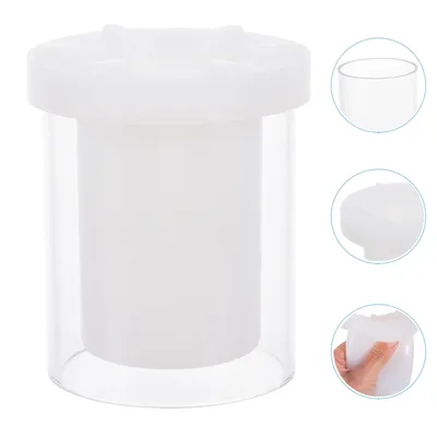 Cylindrical Hollow Mold Durable Plastic Candles Molds Silicone for Chocolate Chewing Gum Scented