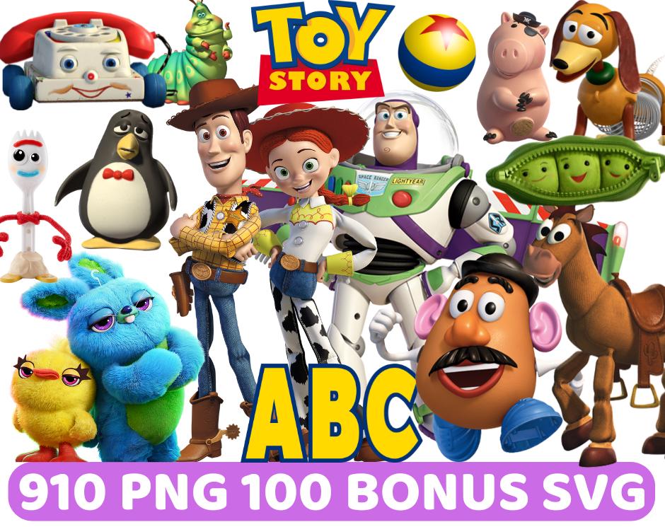 Toy Story Clipart Png, Toy Story Svg per Cricut, Toy Story Png e Svg, Alfabeto di Toy Story, Toy Story 2 3 4, Toy Story Compleanno Pritnables