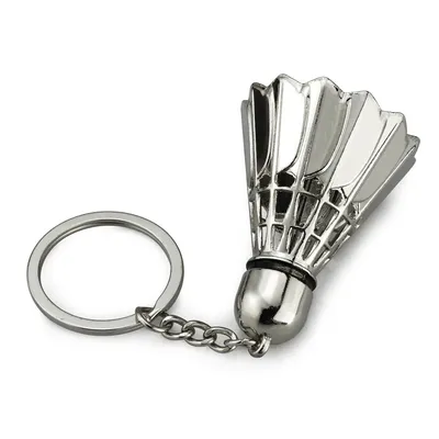 Creative Metal Badminton Keychain Simulation 3D Badminton Pendant Gymnasium Sports Club Promotional