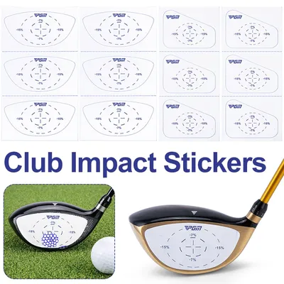 12-60pcs Golf Impact Tape Club Impact Stickers White Blue for Irons Driver Woods Ball Hitting