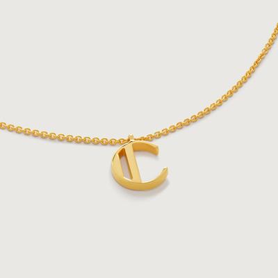 Gold Initial C Chain Necklace