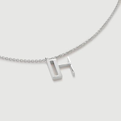 Sterling Silver Initial H Chain Necklace