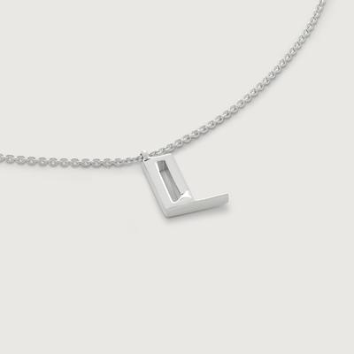 Sterling Silver Initial L Chain Necklace