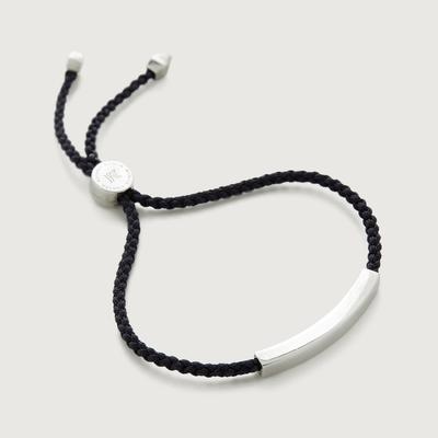 Linear Men's Friendship Bracelet, Sterling Silver