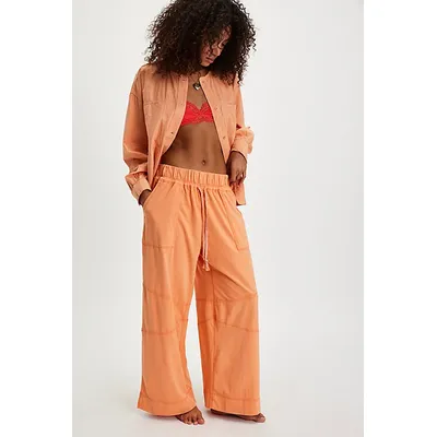 Golden Hour House Pant by Intimately at Free People in Melon, Size: XS