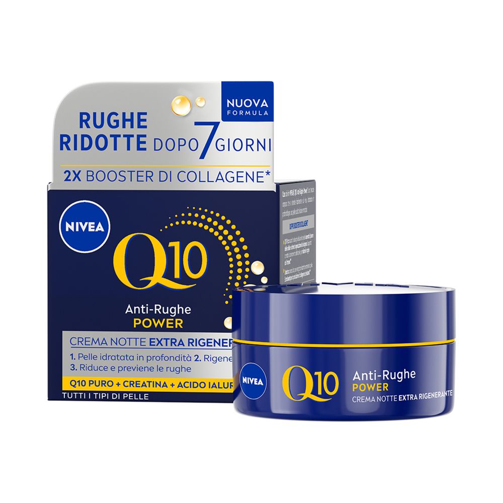 Nivea Q10 Anti-Rughe Power Crema Viso Notte Extra Rigenerante 50ml, vi