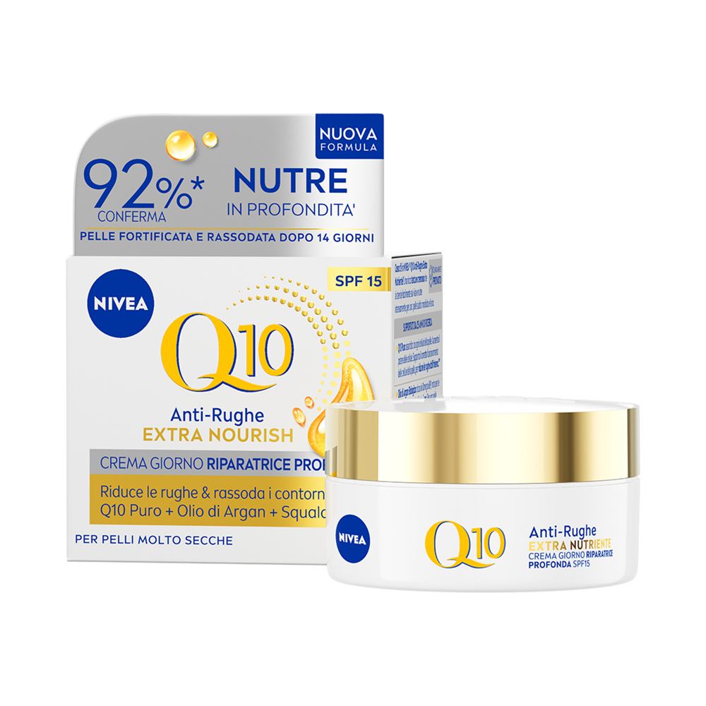 Nivea Q10 Anti-Rughe Extra Nutriente Crema Giorno Riparatrice SPF 15 5