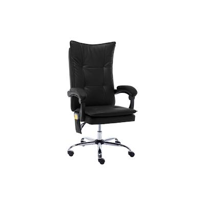 vidaXL Massage-Bürostuhl Schwarz Kunstleder Image