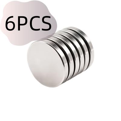 TEMU 3/6pcs Xiongchuci 40x5mm Round Metal Industrial Disk Magnet, Magnetic Round Disc, Industrial Magnet Image