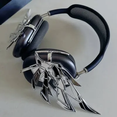 AirPods Max Case Cover Y2K Custom Liquid Resin Headphone Decoration Case Silver Cover Headset Accessories Airpods Max Replica