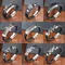 Gioielli punk Bracciale in pelle intrecciata multistrato con ancoraggio incrociato in acciaio inossidabile 316 Accessori da uomo