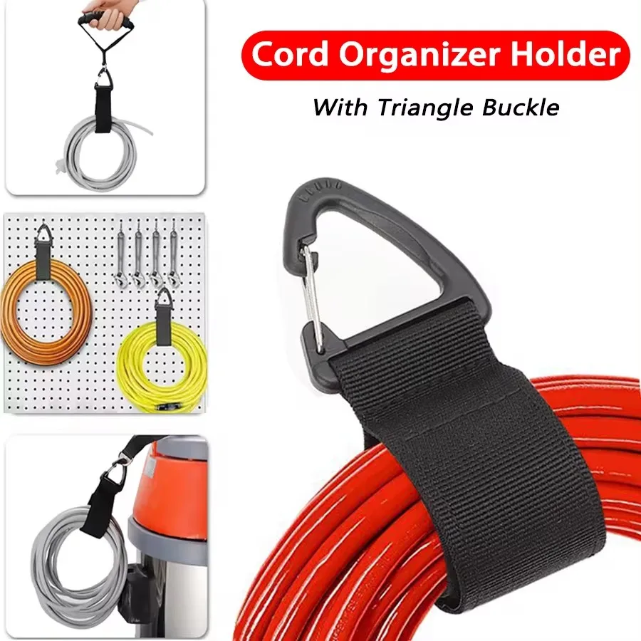 Kabel-Organizer-Halter mit dreieckiger Schnalle, Kabelmanager, Netzkabelmanagement, Nylon, schwere Kabel-Aufbewahrungsgurte für Kabel, Schläuche Image