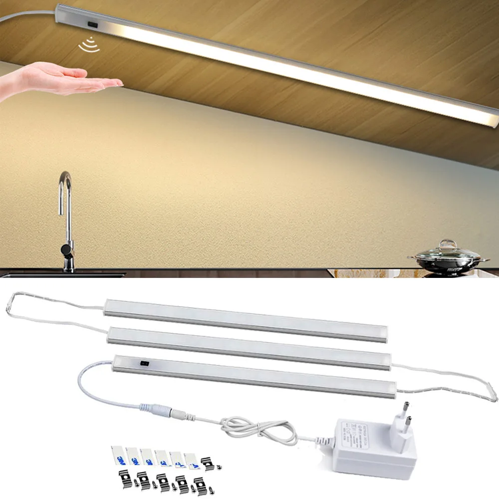Aluminium-LED-Röhren-Bar-Lampe mit Hand-Sweep-Bewegungsmelder-Licht für Küche, Raumdekoration, LED 12 V unter dem Schrank, Schrankbeleuchtung – EU