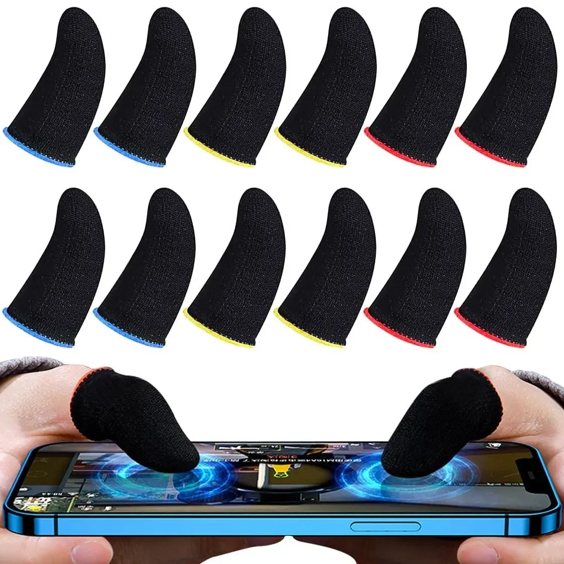 Finger Abdeckung Game Controller Für PUBG Schweiß Beweis Nicht-Scratch Empfindliche Touchscreen Gaming Finger Daumen Hülse Mobile Handschuhe Image