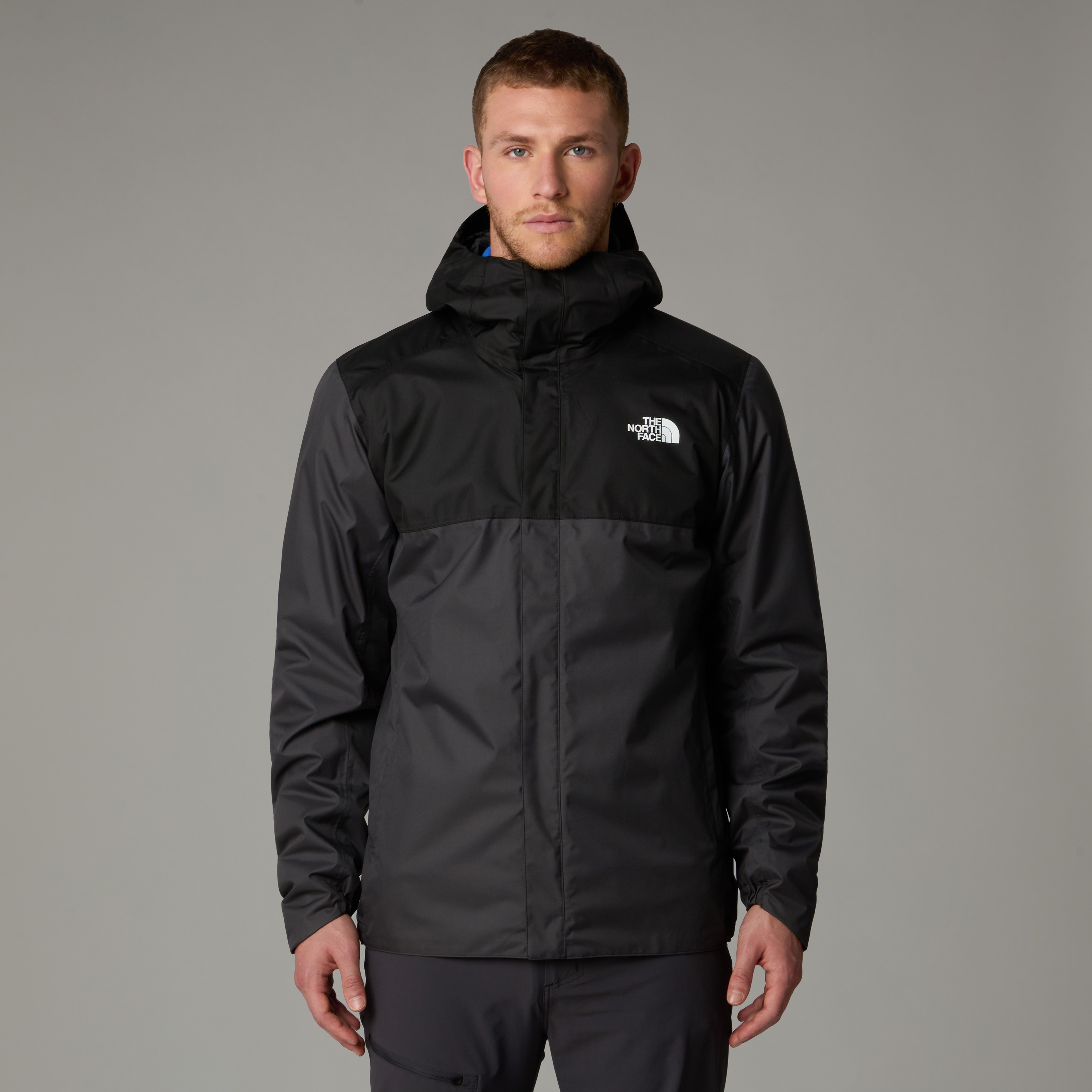 Funktionsjacke THE NORTH FACE "M QUEST ZIP-IN JACKET - EU", Herren, Gr. M, schwarz (asphalt grau, tnf schwarz, npf), Obermaterial: 100% Polyester, normal, Jacken Funktionsjacke, für vielseitige Einsätze bei wechselhaftem Wetter, atmungsaktiv