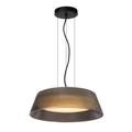 Suspension verre 1 lumière verre fumé 45 cm