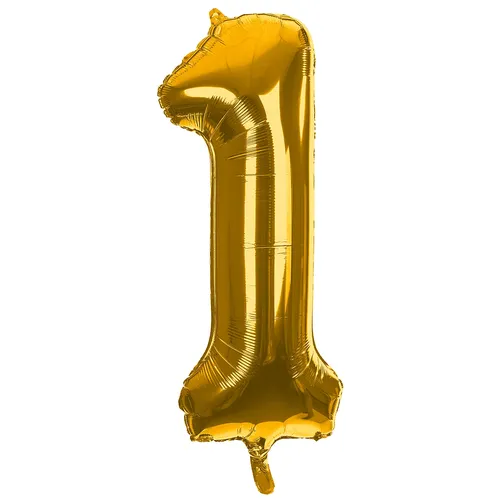 Ballon hélium ""1"", doré, 86 cm