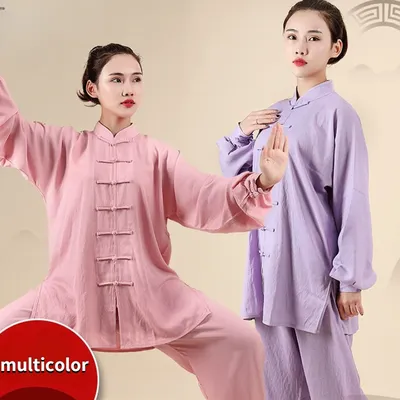 Tai Chi Uniform Cotton Linen Taijiquan Practice Chinese Traditional Suit Wushu Martial Arts Outdoor